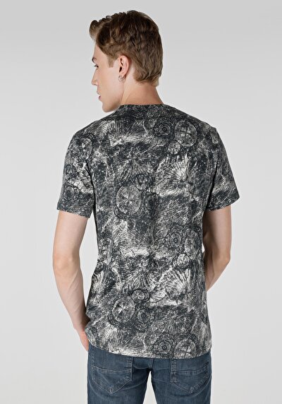 Image de T-shirt À Manches Courtes Gris Regular Fit  Homme