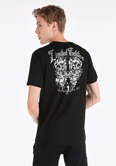Image de T-shirt À Manches Courtes Noir Regular Fit Homme
