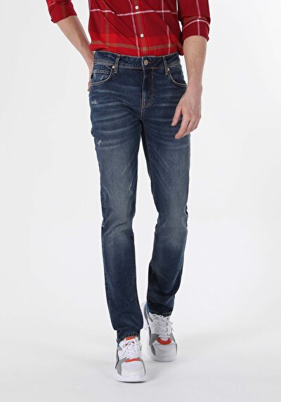 Image de 044 Karl Pantalon Bleu Straight Leg  En  Straight Fit Homme