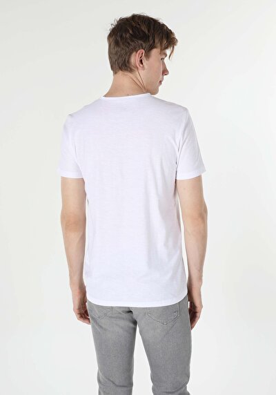 Image de T-shirt À Manches Courtes Blanc Classic Fit  Homme