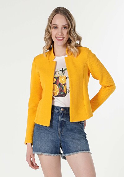Image de Veste De Blazer Jaune Regular Fit Femme