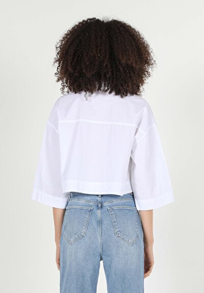Image de Chemise À Manches Longues Blanc Regular Fit Femme