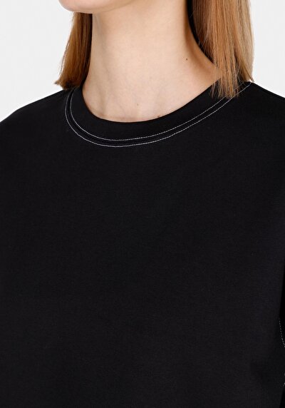Image de Blouse À Manches Courtes Noir Regular Fit Manches Courtes Femme