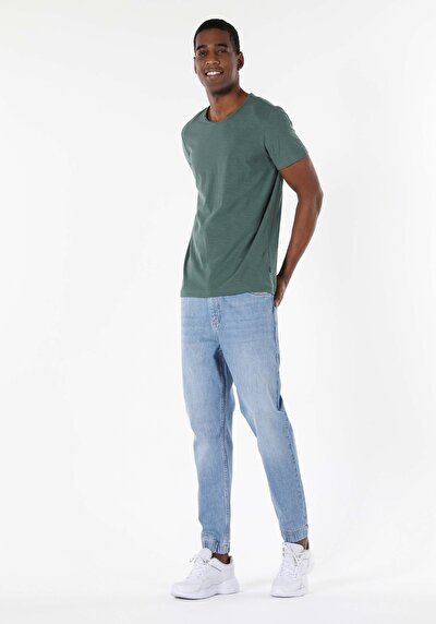 Image de T-shirt À Manches Courtes Vert Classic Fit Homme