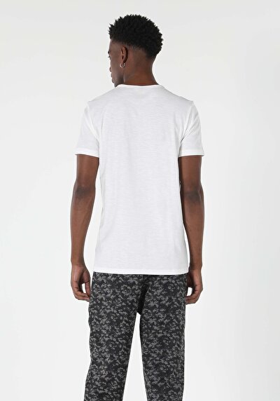 Image de T-shirt À Manches Courtes Blanc Classic Fit  Homme