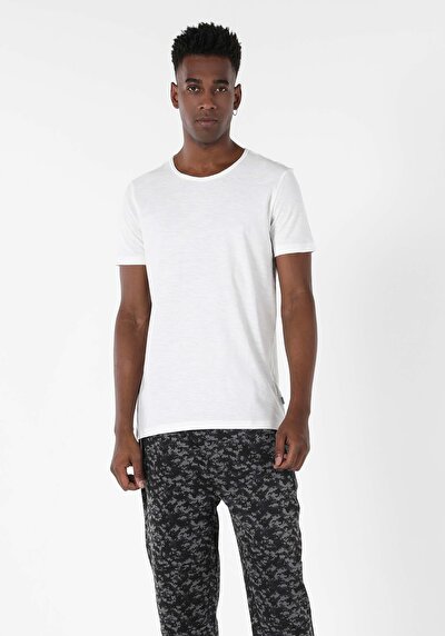 Image de T-shirt À Manches Courtes Blanc Classic Fit  Homme