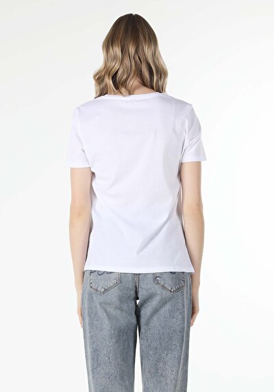 Image de T-shirt À Manches Courtes Blanc Regular Fit  Femme