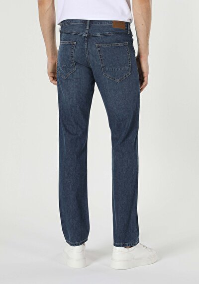 Image de 045 David Pantalon Bleu Foncé Straight Leg En Regular Fit Homme