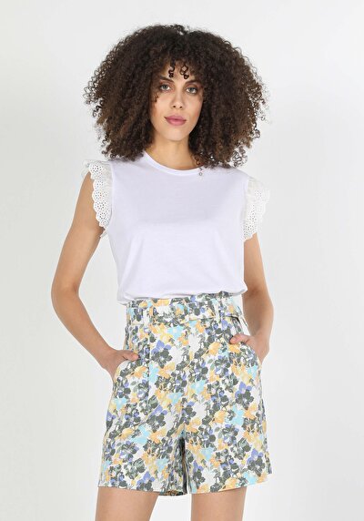 Image de T-shirt À Manches Courtes Blanc Regular Fit  Femme