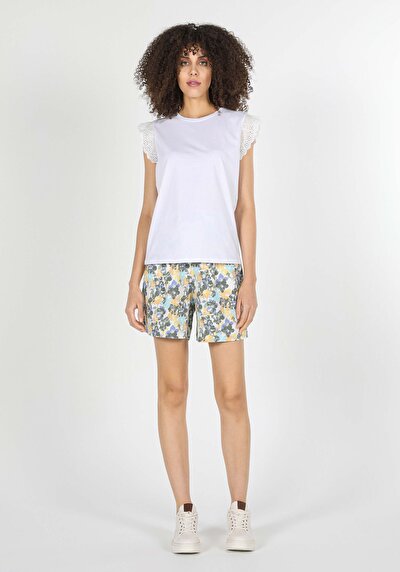 Image de T-shirt À Manches Courtes Blanc Regular Fit  Femme
