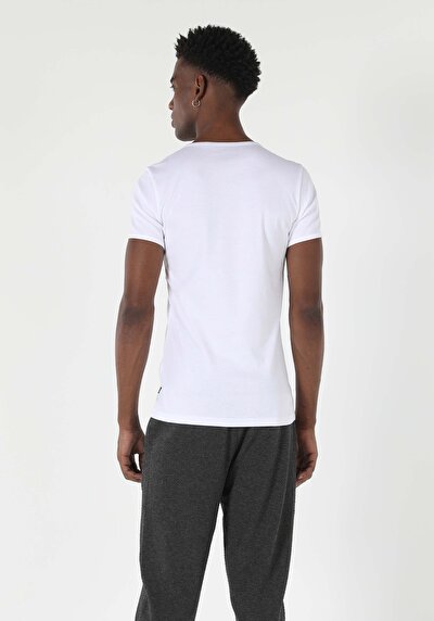 Image de T-shirt À Manches Courtes Blanc Slim Fit  Homme