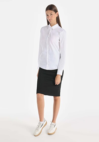 Image de Chemise À Manches Longues Blanc Süper Slim Fit-stretch Femme