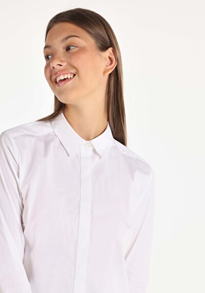Afficher les détails de Chemise À Manches Longues Blanc Süper Slim Fit-stretch   Femme