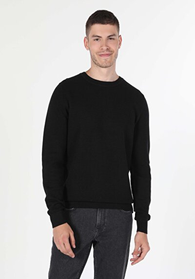Image de Pull Noir Regular Fit   Homme