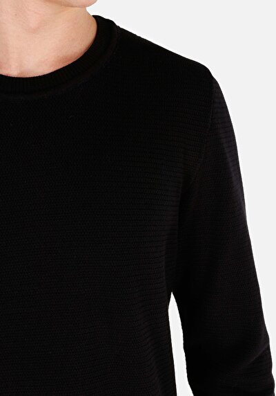 Image de Pull Noir Regular Fit   Homme