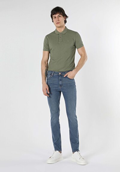 Image de 035 Ryan Pantalon Bleu Slim Leg En Skinny Fit Homme