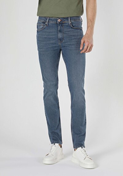 Afficher les détails de 035 Ryan Pantalon Bleu Slim Leg  En  Skinny Fit Homme