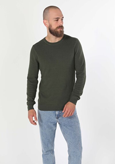 Image de Pull Kaki Regular Fit   Homme