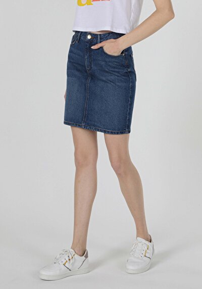 Image de Jupe Bleu Slim Fit Femme