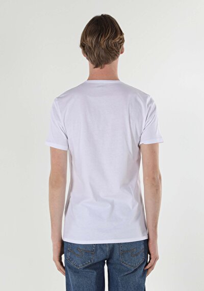 Image de T-shirt À Manches Courtes Blanc Regular Fit Homme