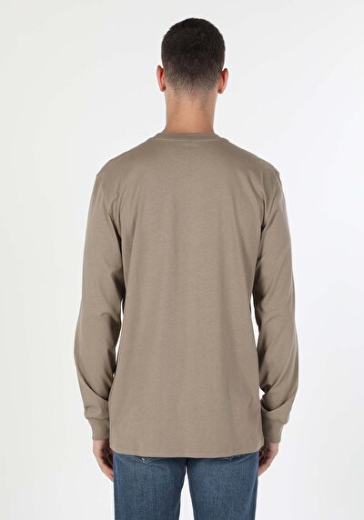 Image de T-shirt À Manches Longues Beige Comfort Fit  Homme