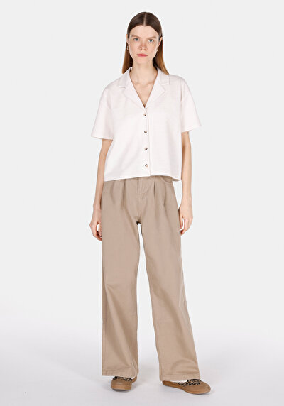 Image de Chemise Polo À Manches Courtes Blanc Jakarli Regular Fit Femme