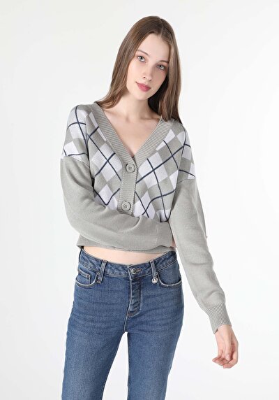 Image de Cardigan Tricot Multicolou Femme