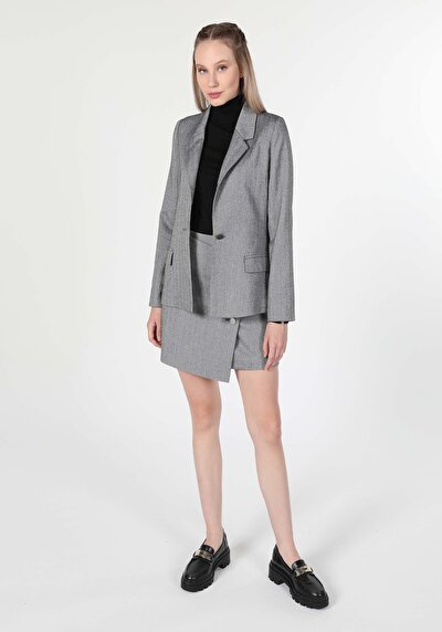 Image de Veste De Blazer Gris Regular Fit   Femme