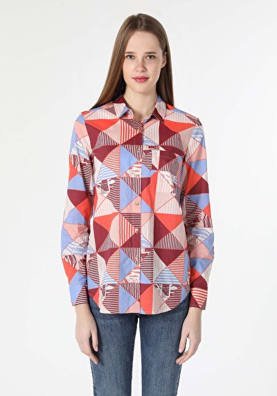 Image de Chemise À Manches Longues Multicolou    Femme