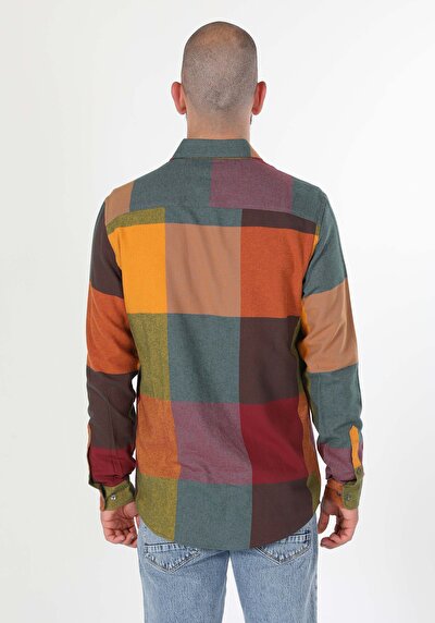 Image de Chemise À Manches Longues Marron Regular Fit Homme
