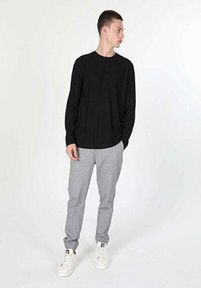 Image de T-shirt À Manches Longues Noir Regular Fit  Homme