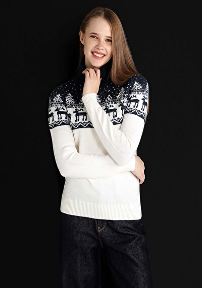 Image de Pull Blanc Slim Fit Femme