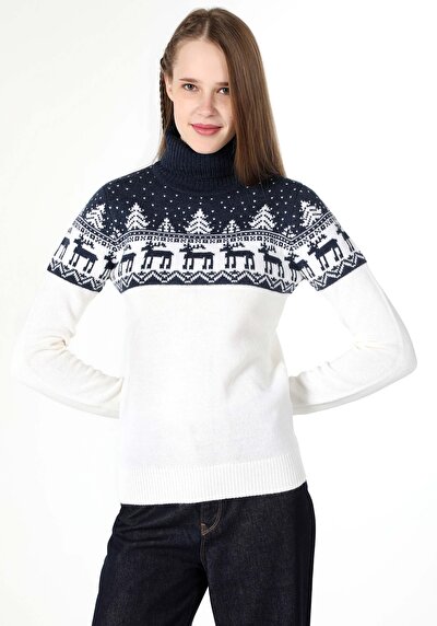 Image de Pull Blanc Slim Fit Femme