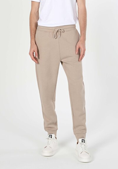 Image de Pantalon De Survêtement Beige Slim Fit Homme
