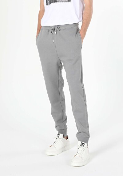Afficher les détails de Pantalon De Survêtement Gris Slim Fit Homme