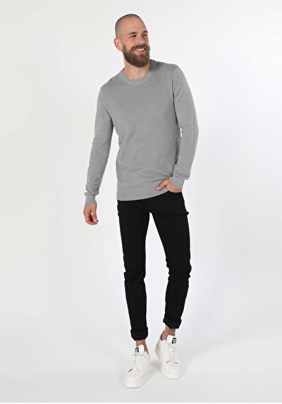 Image de Pull Gris Regular Fit   Homme