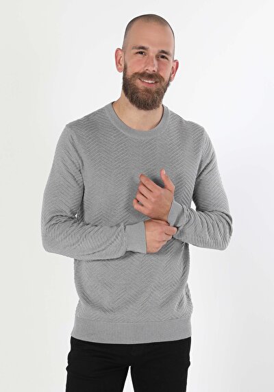 Image de Pull Gris Regular Fit   Homme