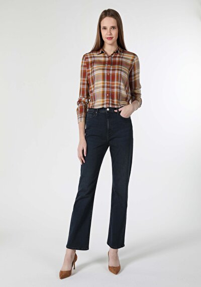 Image de Chemise À Manches Longues Marron Regular Fit   Femme