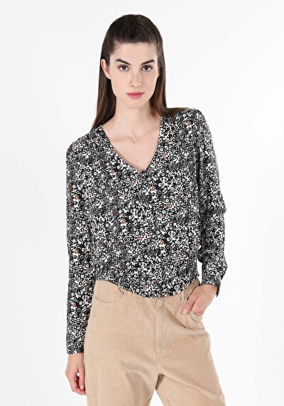 Image de Chemise À Manches Longues Navy Coupe Régulière Pour Femme Cl1060018