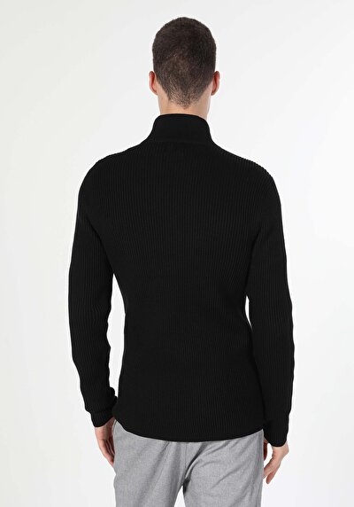 Image de Cardigan Tricot Noir Slim Fit Homme