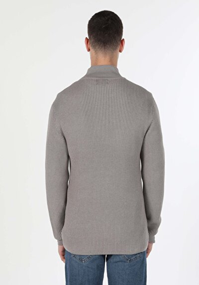 Image de Cardigan Tricot Beige Slim Fit Homme