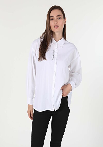 Image de Chemise À Manches Longues Blanc Femme