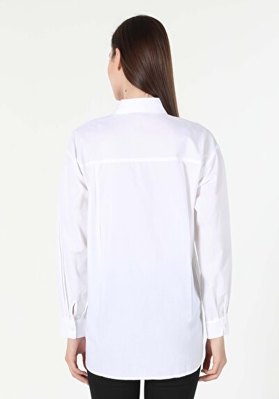 Image de Chemise À Manches Longues Blanc    Femme