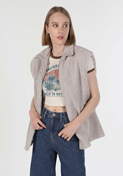 Afficher les détails de Gilet Beige Regular Fit Femme