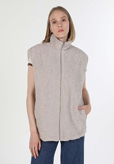Afficher les détails de Gilet Beige Regular Fit Femme