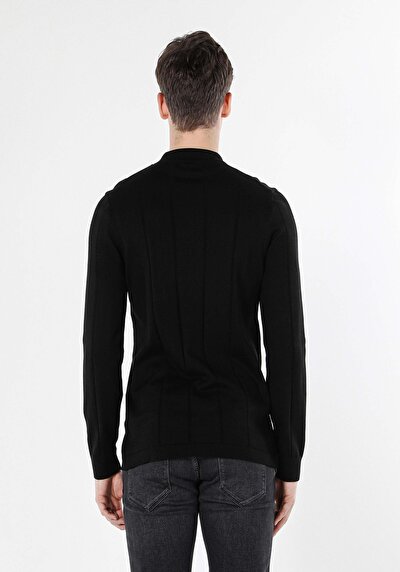 Image de Cardigan Tricot Noir Slim Fit Homme