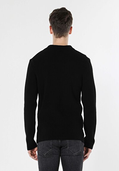 Image de Cardigan Tricot Noir Slim Fit Homme