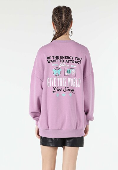 Image de Pull-over Violet Oversize Fit  Femme