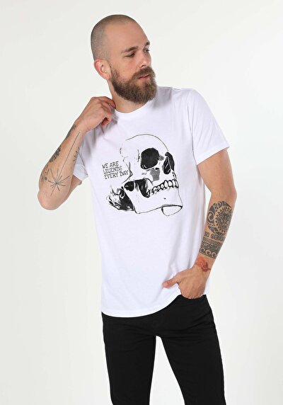 Image de T-shirt À Manches Courtes Blanc Regular Fit  Homme