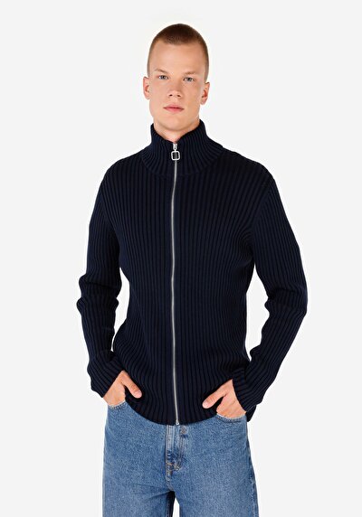 Image de Cardigan Tricot Marine Slim Fit Homme